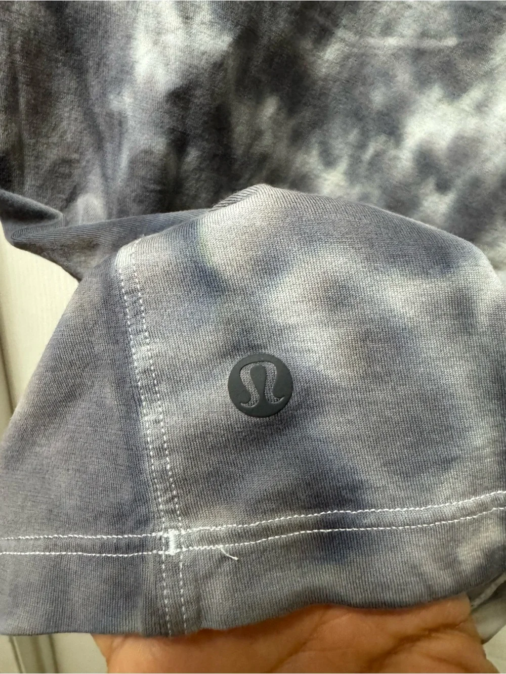 lululemon athletica Black and White Tie-Dye Crewneck Tee